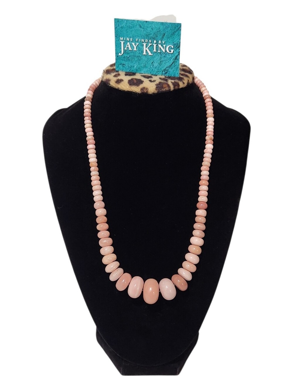 NEW! Jay King Mine Finds Australian Pink Opal 925 Silver Graduated 18" Necklace